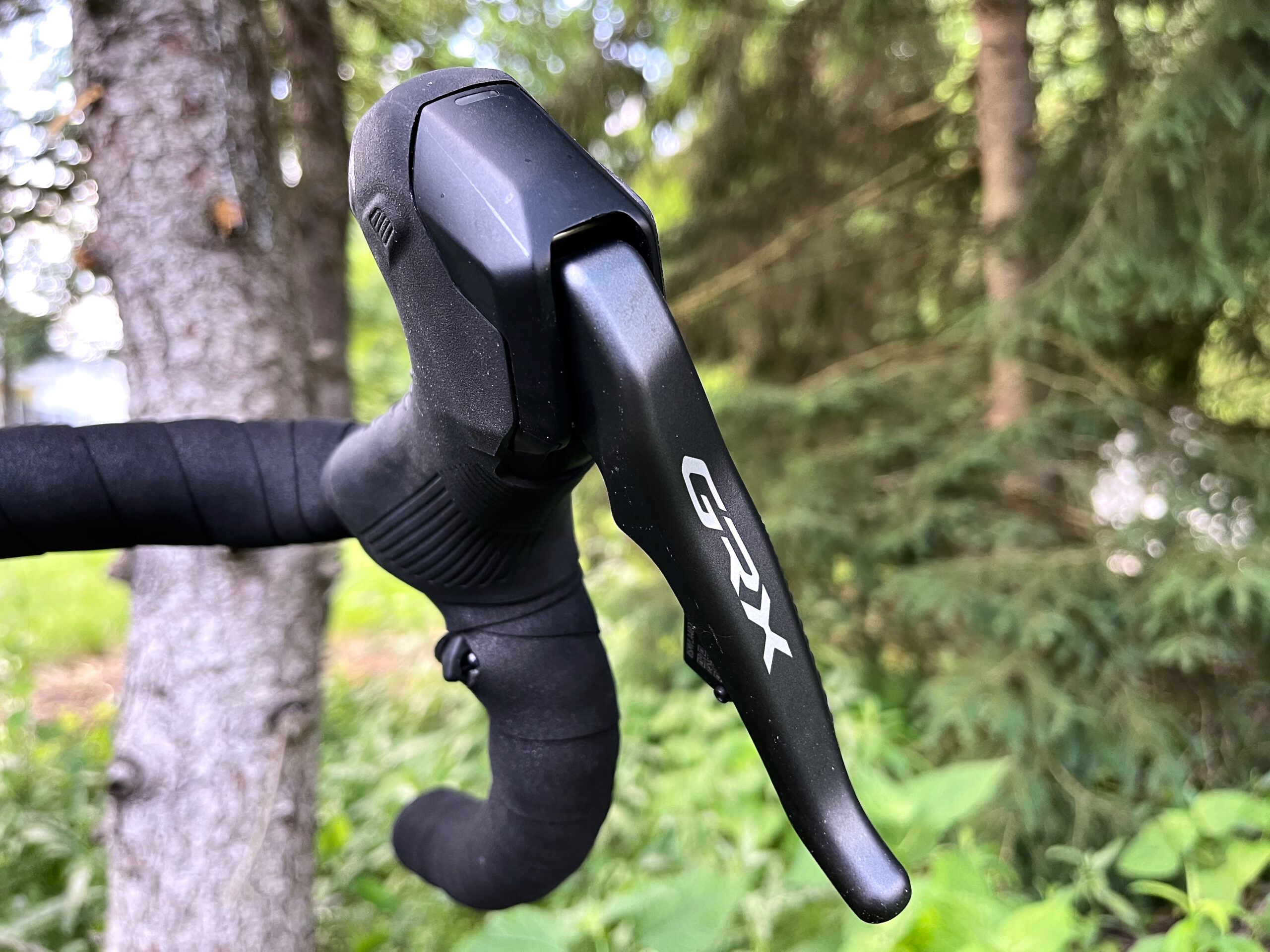 Shimano GRX Di2 12-speed Review lever lower
