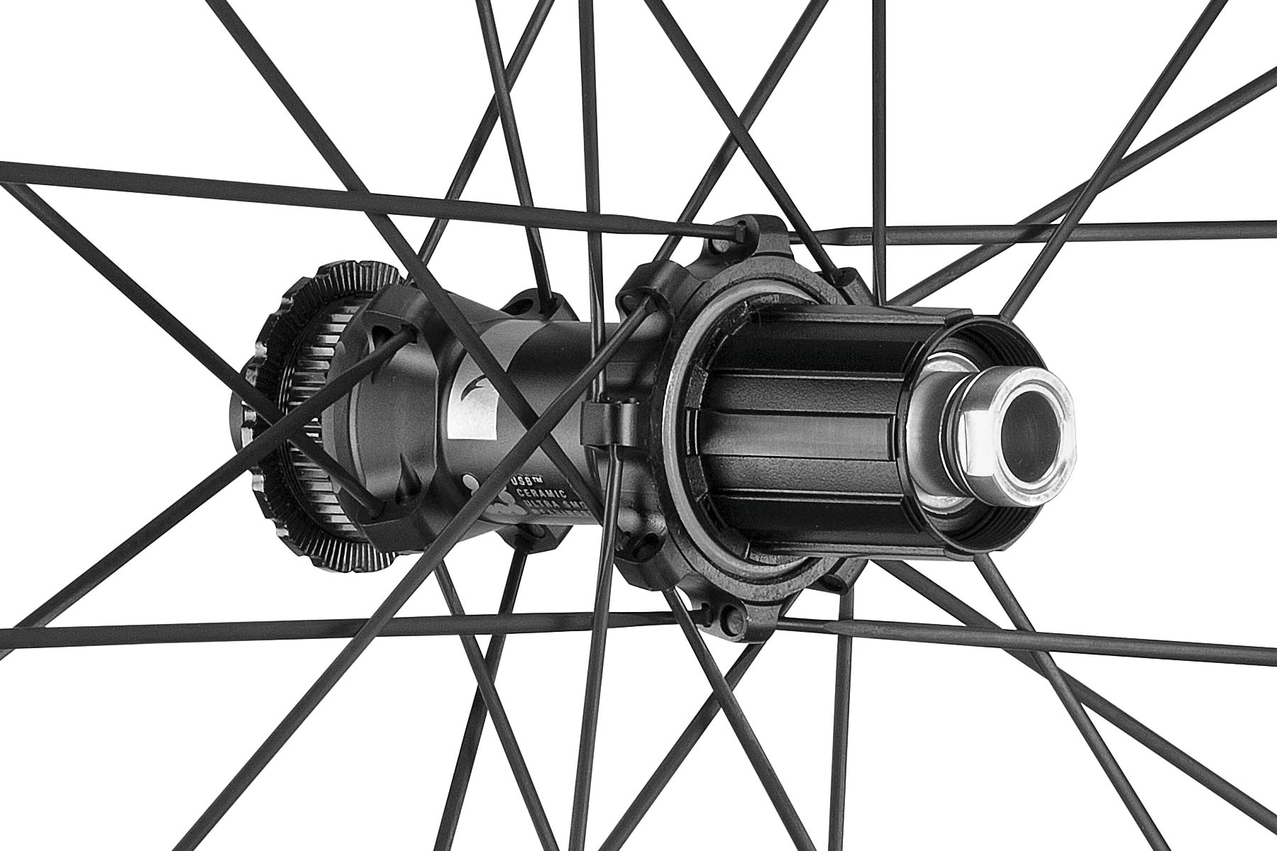 Fulcrum Sharq aero carbon all road endurance gravel bike race wheels, hub detail