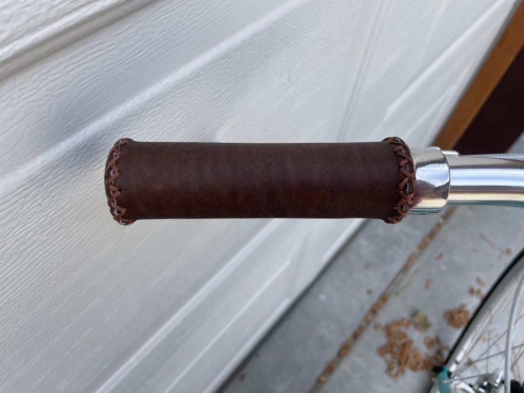 faux leather grips