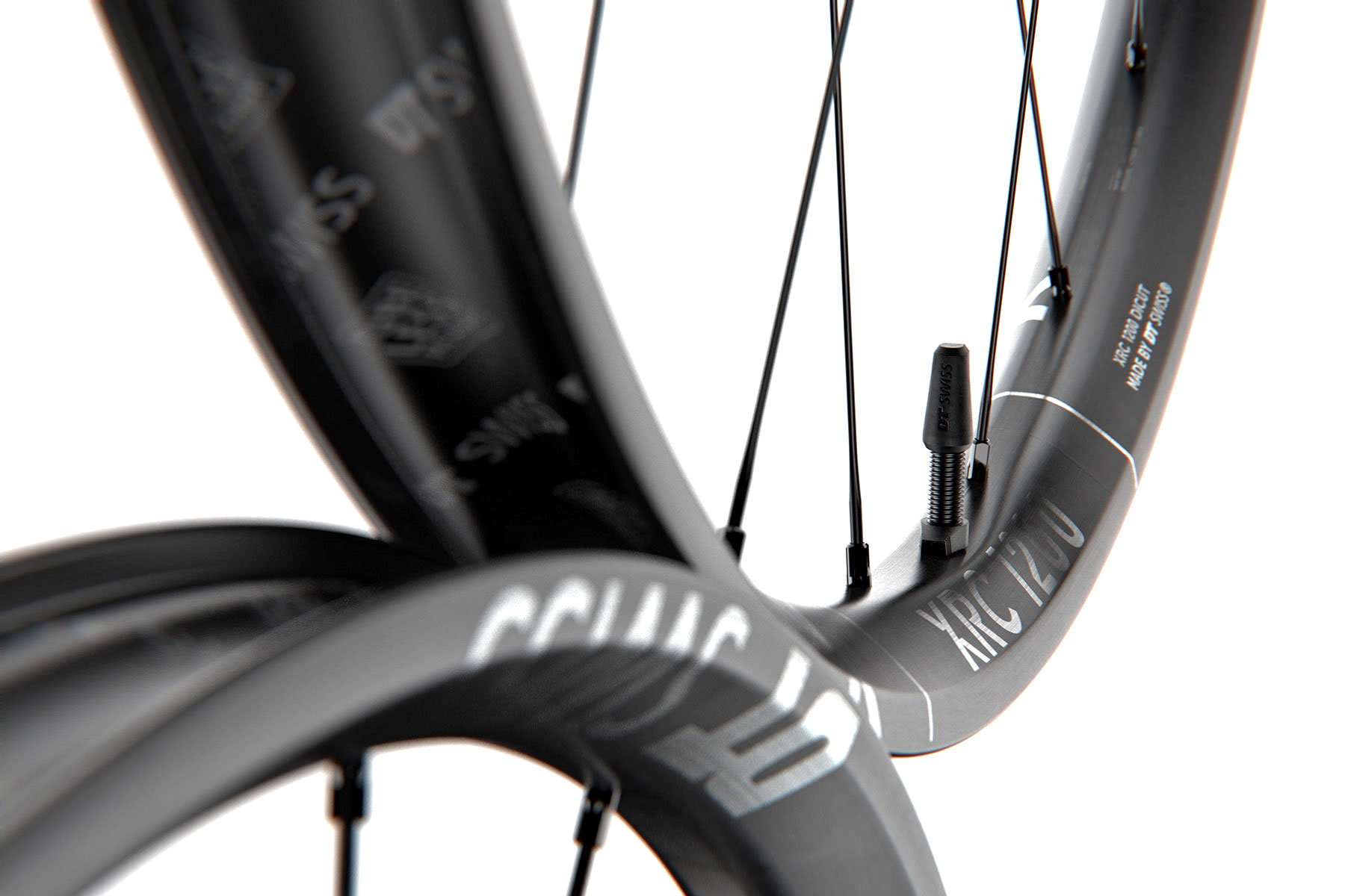DT Swiss 1200 series all-new lightweight carbon mountain bike wheels, raw rim detail
